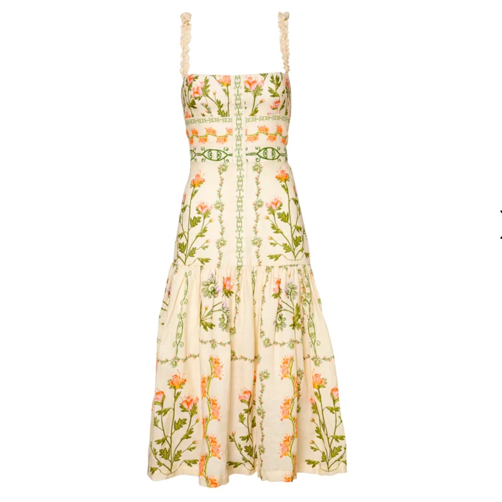 Agua Bendita Nispero Oasis Midi Dress size XS